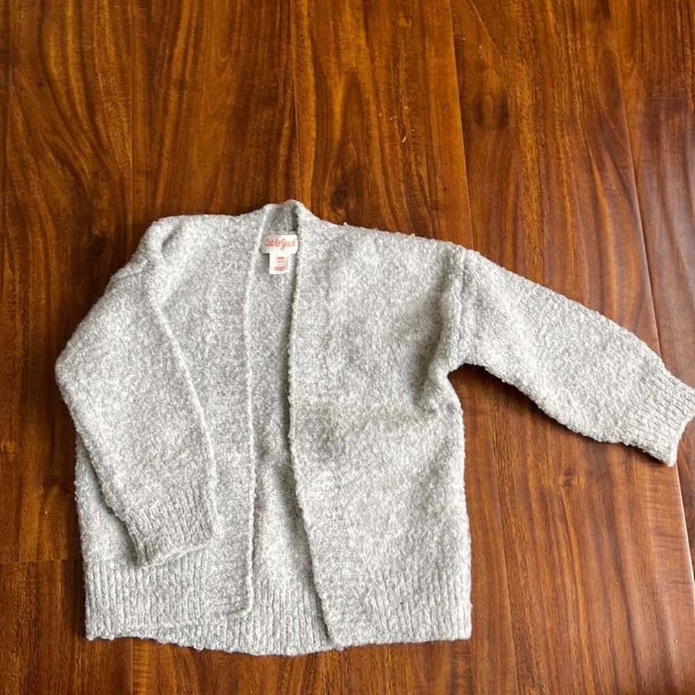 NWOT - Cat & Jack Toddler Girl’s Grey Cardigan Size 18M